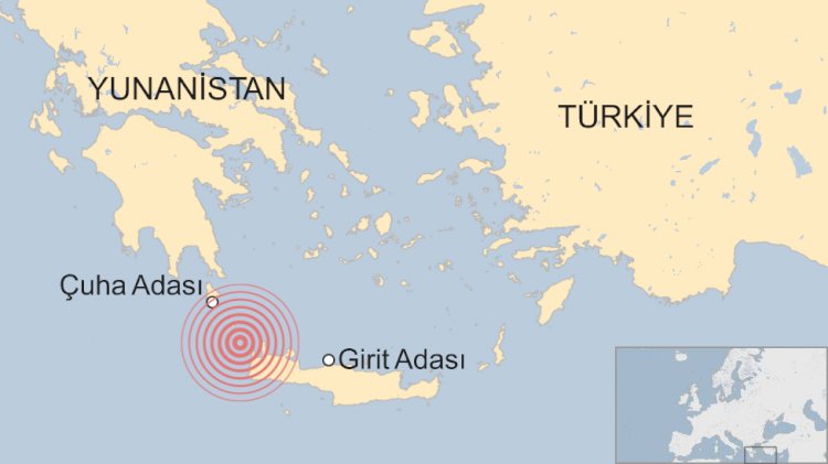 Girit'te 6 büyüklüğünde deprem: Ölü, yaralı ve hasar bilgisi yok